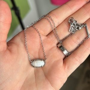 Kendra Scott Elisa Silver & White Necklace
